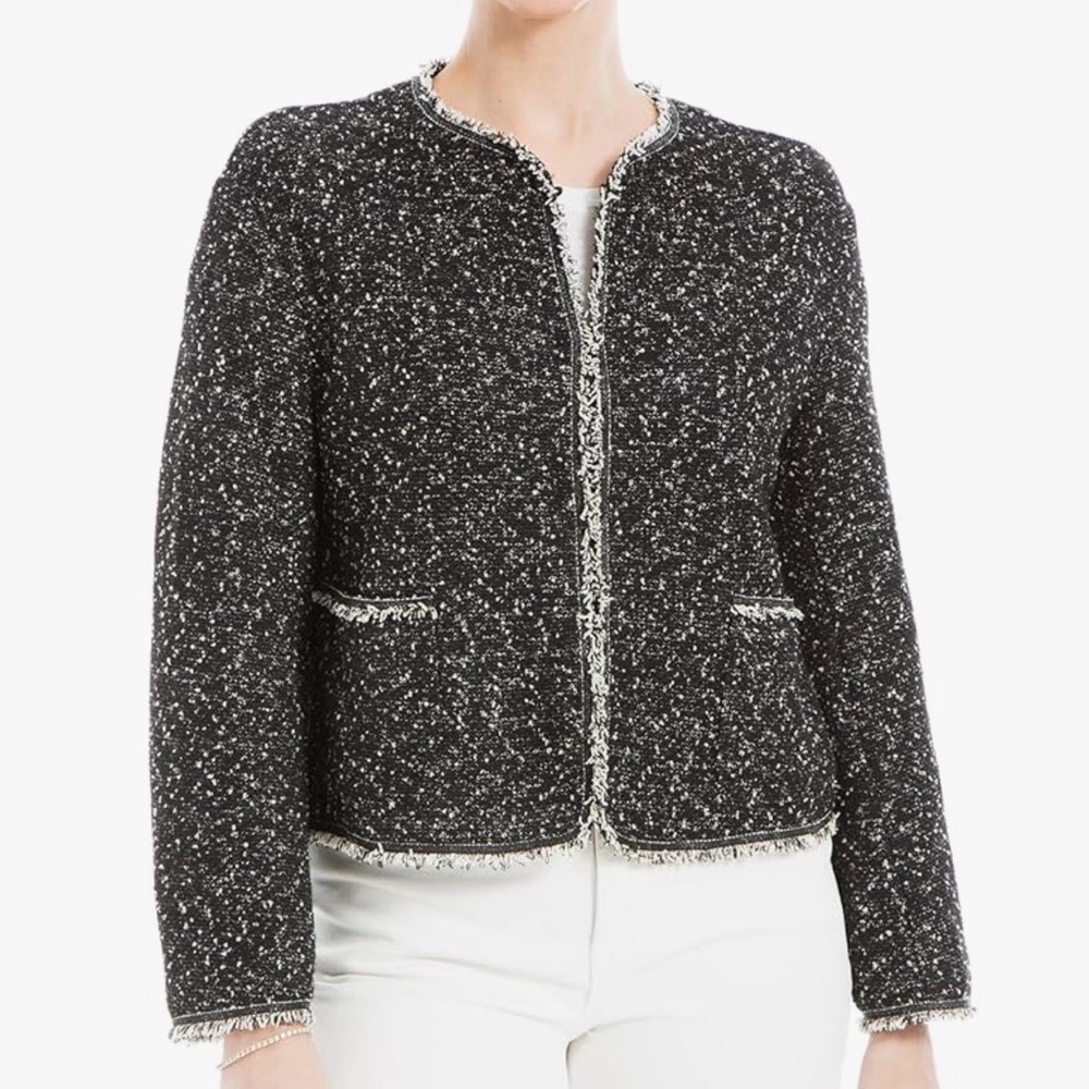 Max Studio Long Sleeve Tweed Jacket